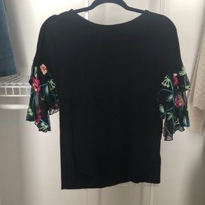 Floral sleeve Tshirt (Medium)
